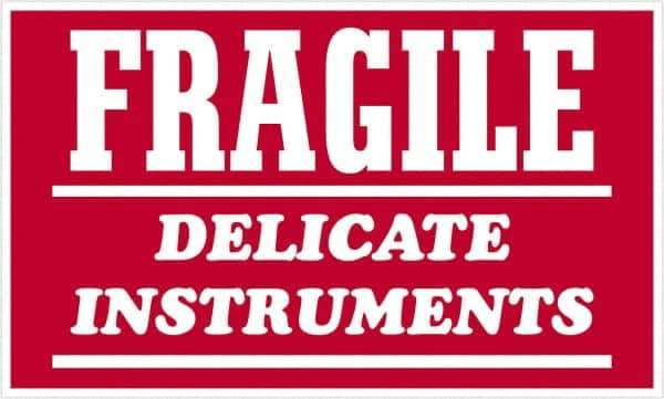 Tape Logic - 4" Long, Red/White Paper Shipping Label - For Multi-Use - Exact Tool & Supply