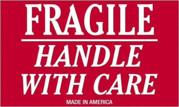 Tape Logic - 4" Long, Red/White Paper Shipping Label - For Multi-Use - Exact Tool & Supply