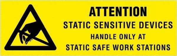 Tape Logic - 2" Long, Black & Yellow Paper Shipping Label - For Multi-Use - Exact Tool & Supply