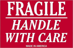 Tape Logic - 3" Long, Red/White Paper Shipping Label - For Multi-Use - Exact Tool & Supply