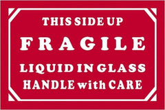 Tape Logic - 3" Long, Red/White Paper Shipping Label - For Multi-Use - Exact Tool & Supply