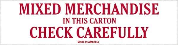 Tape Logic - 2" Long, Red/White Paper Shipping Label - For Multi-Use - Exact Tool & Supply