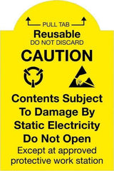 Tape Logic - 3" Long, Yellow/Black Paper Shipping Label - For Multi-Use - Exact Tool & Supply