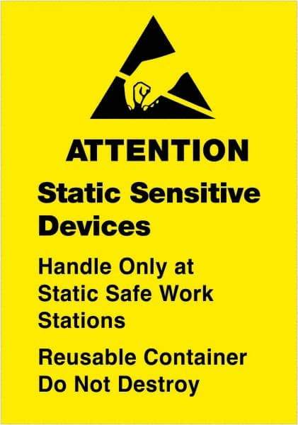 Tape Logic - 2-1/2" Long, Black & Yellow Paper Shipping Label - For Multi-Use - Exact Tool & Supply