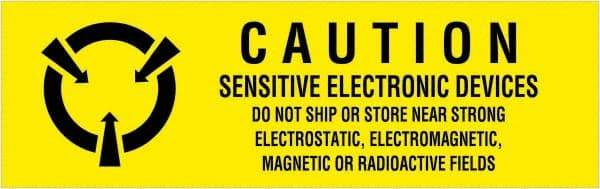 Tape Logic - 2" Long, Black & Yellow Paper Shipping Label - For Multi-Use - Exact Tool & Supply