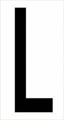 Tape Logic - 3-1/2" Long, Black/White Vinyl Letters - For Multi-Use - Exact Tool & Supply