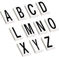 Tape Logic - 3-1/2" Long, Black/White Vinyl Letters - For Multi-Use - Exact Tool & Supply