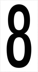 Tape Logic - 3-1/2" Long, Black/White Vinyl Numbers - For Multi-Use - Exact Tool & Supply