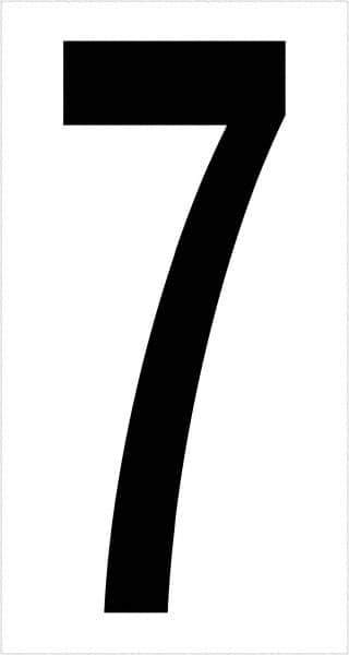 Tape Logic - 3-1/2" Long, Black/White Vinyl Numbers - For Multi-Use - Exact Tool & Supply