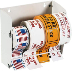 Tape Logic - 8-1/2" Long, White Metal Label Dispensers - For Multi-Use - Exact Tool & Supply