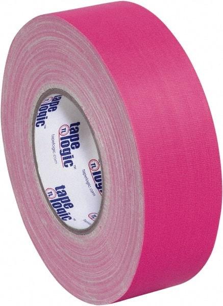 Tape Logic - 2" x 50 Yds Fluorescent Pink Gaffers Tape - 11 mil, Rubber Adhesive - Exact Tool & Supply