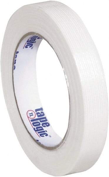 Tape Logic - 3/4" x 60 Yd Clear Hot Melt Adhesive Strapping Tape - Polypropylene Film Backing, 3.9 mil Thick, 100 Lb Tensile Strength - Exact Tool & Supply