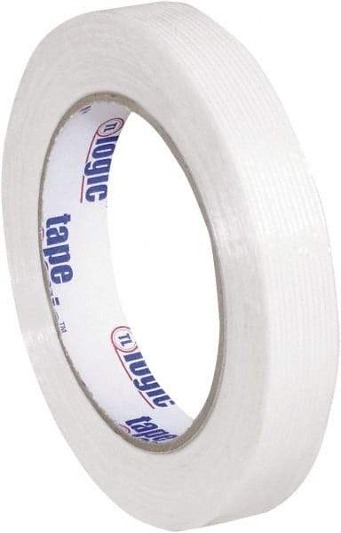 Tape Logic - 3/4" x 60 Yd Clear Hot Melt Adhesive Strapping Tape - Polypropylene Film Backing, 4.3 mil Thick, 156 Lb Tensile Strength - Exact Tool & Supply