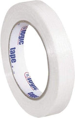 Tape Logic - 3/4" x 60 Yd Clear Hot Melt Adhesive Strapping Tape - Polypropylene Film Backing, 4.3 mil Thick, 156 Lb Tensile Strength - Exact Tool & Supply
