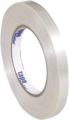Tape Logic - 1/2" x 60 Yd Clear Hot Melt Adhesive Strapping Tape - Polypropylene Film Backing, 5.9 mil Thick, 320 Lb Tensile Strength - Exact Tool & Supply