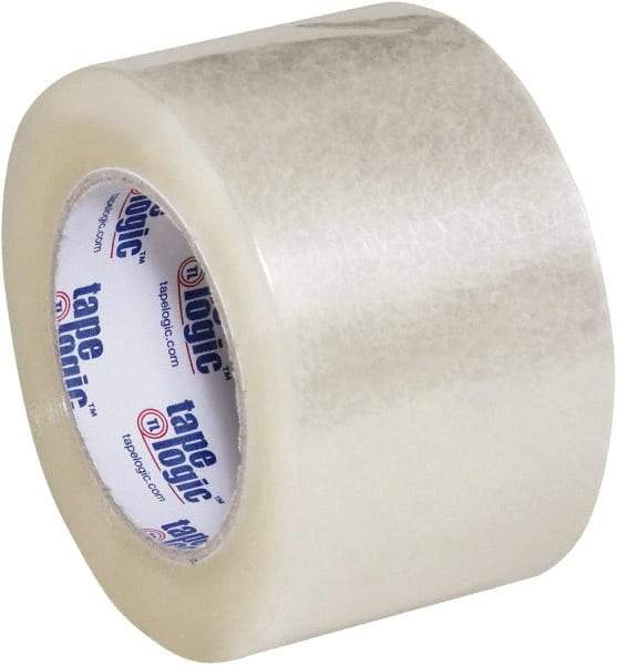 Tape Logic - 3" x 110 Yd Clear Acrylic Adhesive Packaging Tape - Polypropylene Film Backing, 2.6 mil Thick, 24.7 Lb Tensile Strength - Exact Tool & Supply