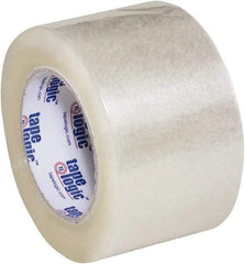 Tape Logic - 3" x 110 Yd Clear Acrylic Adhesive Packaging Tape - Polypropylene Film Backing, 2.6 mil Thick, 24.7 Lb Tensile Strength - Exact Tool & Supply
