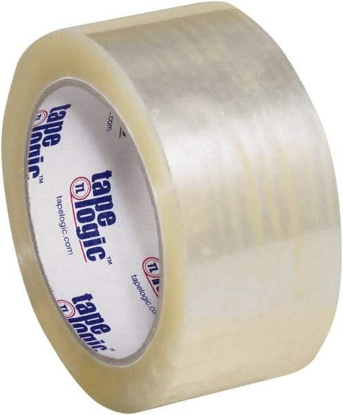 Tape Logic - 2" x 55 Yd Clear Hot Melt Adhesive Packaging Tape - Polypropylene Film Backing, 3 mil Thick, 45 Lb Tensile Strength - Exact Tool & Supply