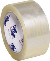 Tape Logic - 2" x 55 Yd Clear Hot Melt Adhesive Packaging Tape - Polypropylene Film Backing, 3 mil Thick, 45 Lb Tensile Strength - Exact Tool & Supply