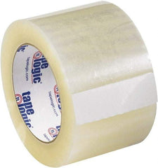 Tape Logic - 3" x 55 Yd Clear Acrylic Adhesive Packaging Tape - Polypropylene Film Backing, 2.6 mil Thick - Exact Tool & Supply