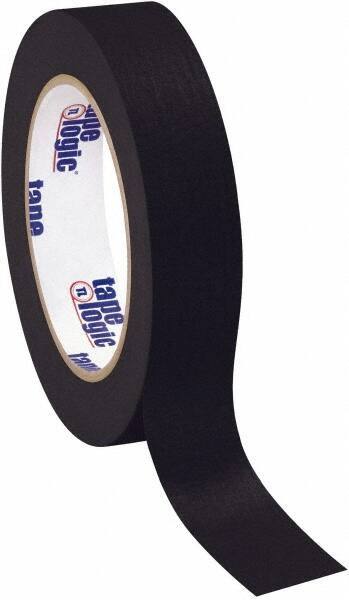 Tape Logic - 1" Wide x 60 Yd Long Black Crepe Paper Masking Tape - 4.9 mil Thick - Exact Tool & Supply
