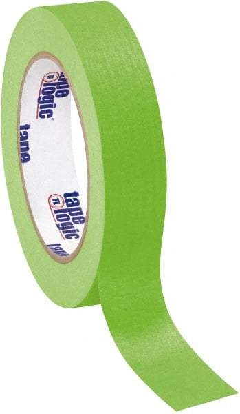 Tape Logic - 1" Wide x 60 Yd Long Green Crepe Paper Masking Tape - 4.9 mil Thick - Exact Tool & Supply