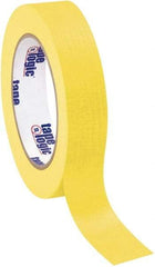 Tape Logic - 1" Wide x 60 Yd Long Yellow Crepe Paper Masking Tape - 4.9 mil Thick - Exact Tool & Supply