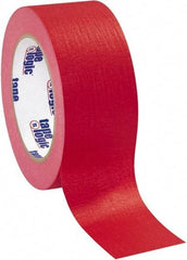 Tape Logic - 2" Wide x 60 Yd Long Red Crepe Paper Masking Tape - 4.9 mil Thick - Exact Tool & Supply