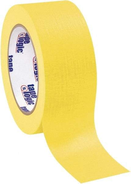 Tape Logic - 2" Wide x 60 Yd Long Yellow Crepe Paper Masking Tape - 4.9 mil Thick - Exact Tool & Supply
