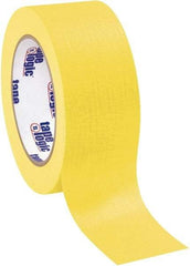 Tape Logic - 2" Wide x 60 Yd Long Yellow Crepe Paper Masking Tape - 4.9 mil Thick - Exact Tool & Supply