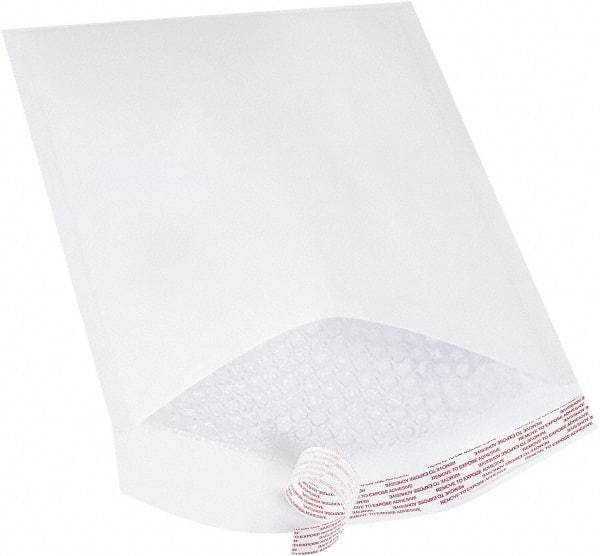 Made in USA - 14-1/2" Long x 9-1/2" Wide Peel-Off Self-Seal Bubble Mailer - White - Exact Tool & Supply