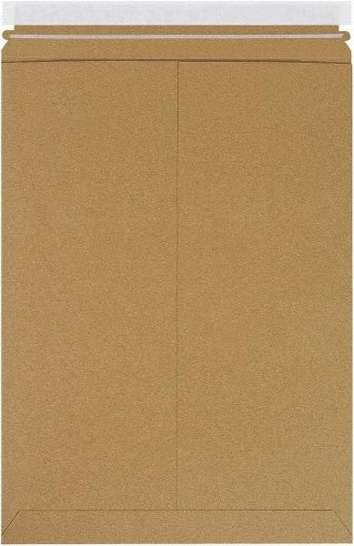 Made in USA - 18" Long x 13" Wide Peel-Off Self-Seal Flat Mailer - Kraft - Exact Tool & Supply
