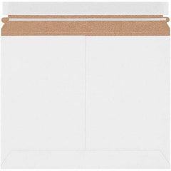 Made in USA - 9" Long x 11-1/2" Wide Peel-Off Self-Seal Flat Mailer - White - Exact Tool & Supply