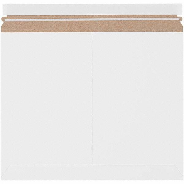 Made in USA - 11-7/8" Long x 14-7/8" Wide Peel-Off Self-Seal Flat Mailer - White - Exact Tool & Supply