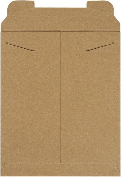 Made in USA - 13-1/2" Long x 11" Wide Regular Flat Mailer - Kraft - Exact Tool & Supply