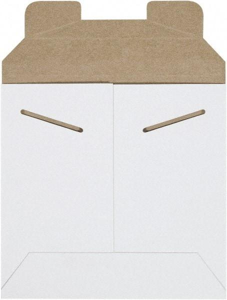 Made in USA - 6" Long x 6" Wide Regular Flat Mailer - White - Exact Tool & Supply