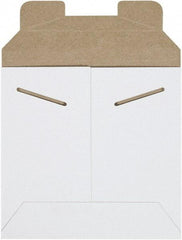 Made in USA - 6" Long x 6" Wide Regular Flat Mailer - White - Exact Tool & Supply
