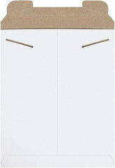 Made in USA - 13-1/2" Long x 11" Wide Regular Flat Mailer - White - Exact Tool & Supply