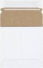 Made in USA - 5-1/8" Long x 5-1/8" Wide Peel-Off Self-Seal Flat Mailer - White - Exact Tool & Supply