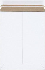 Made in USA - 11-1/2" Long x 9" Wide Peel-Off Self-Seal Flat Mailer - White - Exact Tool & Supply