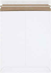 Made in USA - 13-1/2" Long x 11" Wide Peel-Off Self-Seal Flat Mailer - White - Exact Tool & Supply