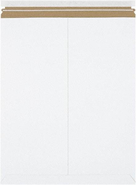 Made in USA - 21" Long x 17" Wide Peel-Off Self-Seal Flat Mailer - White - Exact Tool & Supply
