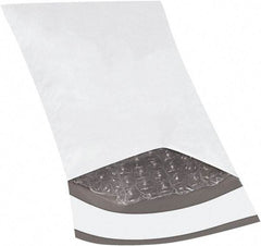Made in USA - 8" Long x 4" Wide Peel-Off Self-Seal Padded Mailer - White - Exact Tool & Supply