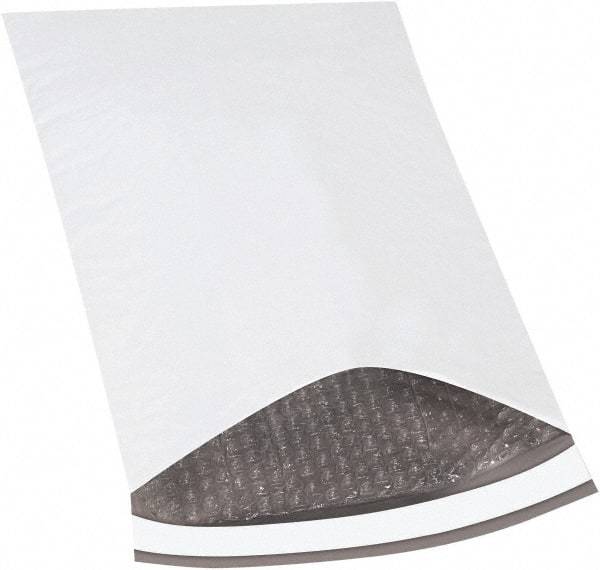 Made in USA - 16" Long x 10-1/2" Wide Peel-Off Self-Seal Padded Mailer - White - Exact Tool & Supply