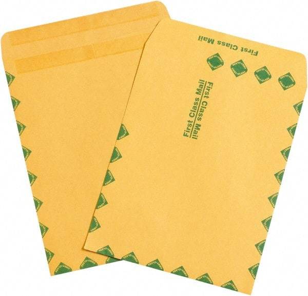 Made in USA - 13" Long x 10" Wide Peel-Off Self-Seal Natural Kraft Envelope - Kraft - Exact Tool & Supply