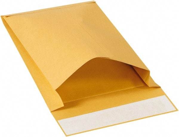 Made in USA - 12" Long x 9" Wide Peel-Off Self-Seal Natural Kraft Envelope - Kraft - Exact Tool & Supply