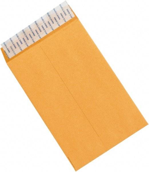 Made in USA - 9" Long x 6" Wide Peel-Off Self-Seal Natural Kraft Envelope - Kraft - Exact Tool & Supply