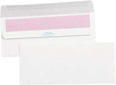 Made in USA - 9-1/2" Long x 4-1/8" Wide Self Seal Plain White Envelope - White - Exact Tool & Supply