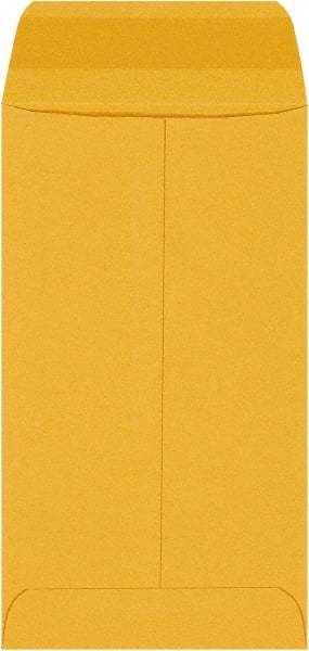 Made in USA - 6" Long x 3-3/8" Wide Gummed Flap Brown Kraft Envelope - Kraft - Exact Tool & Supply