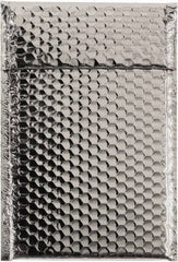 Made in USA - 11" Long x 7-1/2" Wide Peel-Off Self-Seal Bubble Mailer - Silver - Exact Tool & Supply
